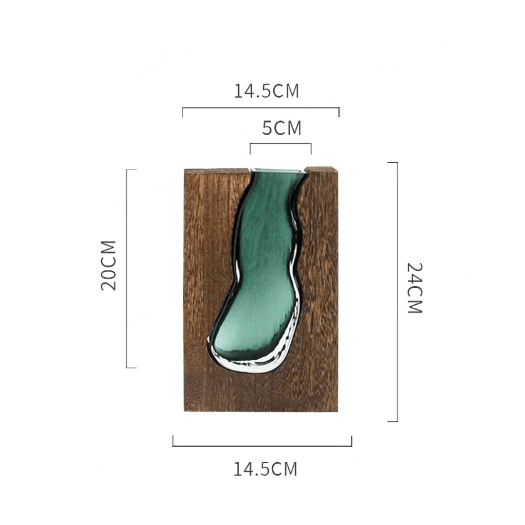 Hommfer – Vase Minimaliste en Bois et Verre - Hommfer