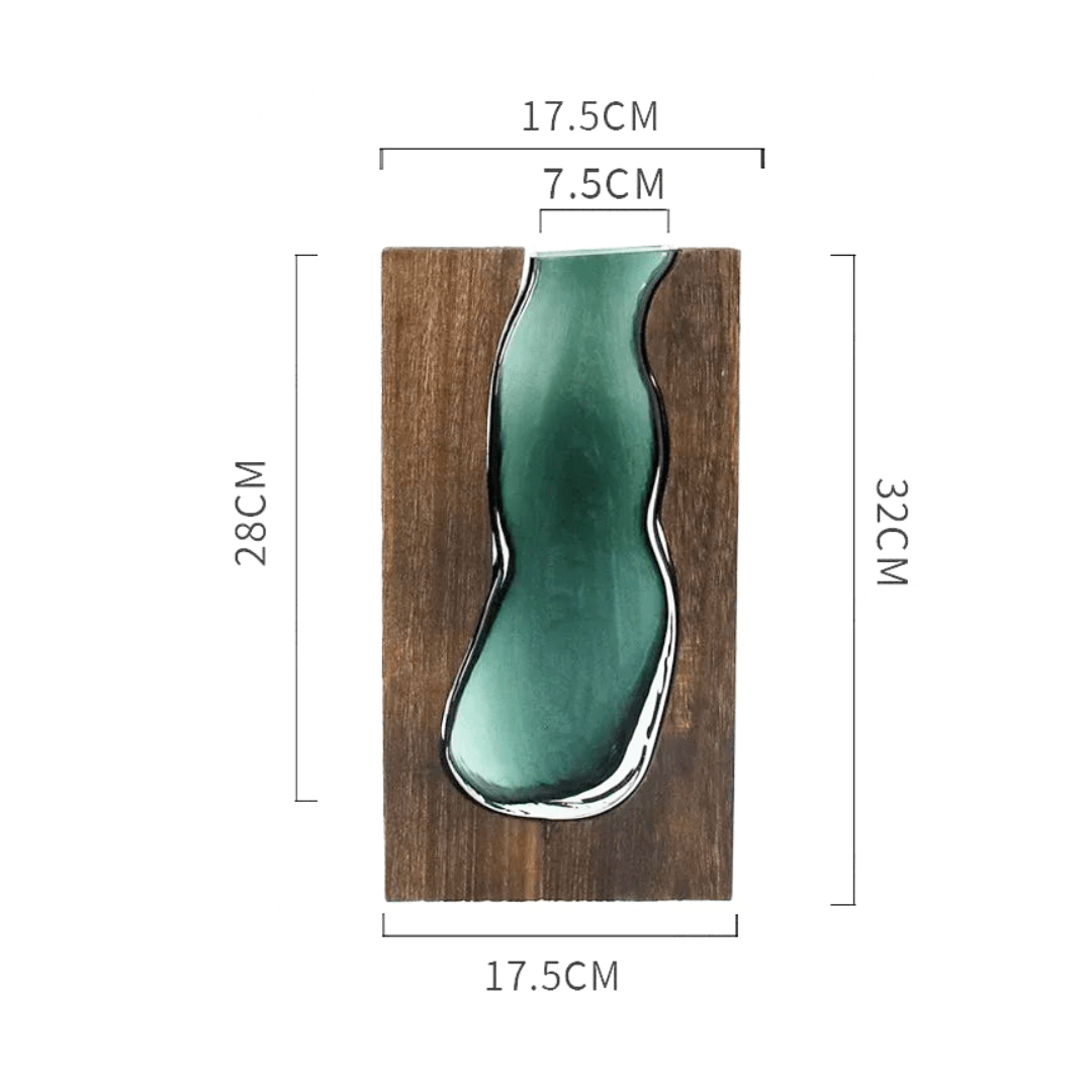 Hommfer – Vase Minimaliste en Bois et Verre - Hommfer