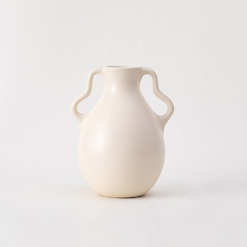 Hommfer - Vase Ondulé en Céramique Lavande Crème - Hommfer
