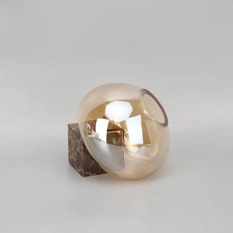 Hommfer – Vase sphérique en verre ambre pour le salon - Hommfer