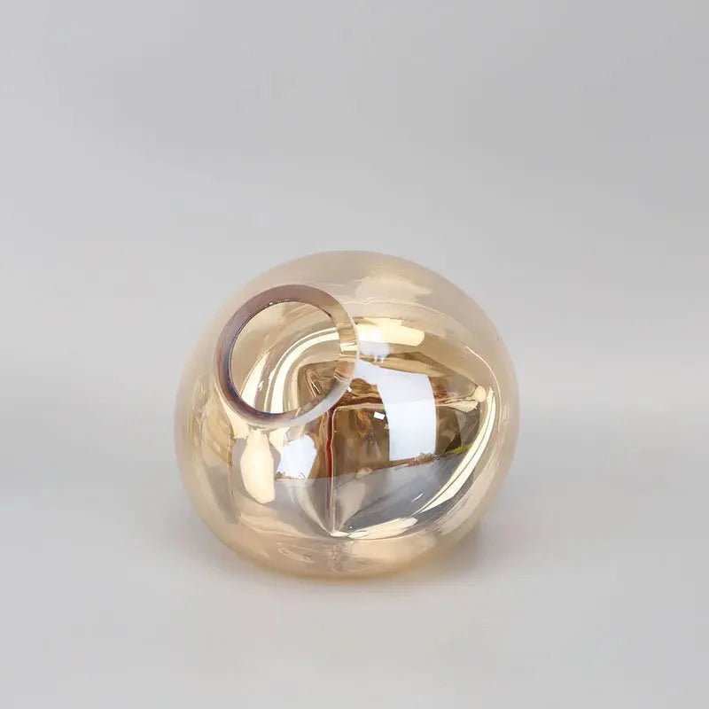 Hommfer – Vase sphérique en verre ambre pour le salon - Hommfer