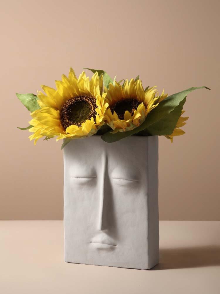 Hommfer – Vase Visage Abstrait en Céramique Moderne - Hommfer