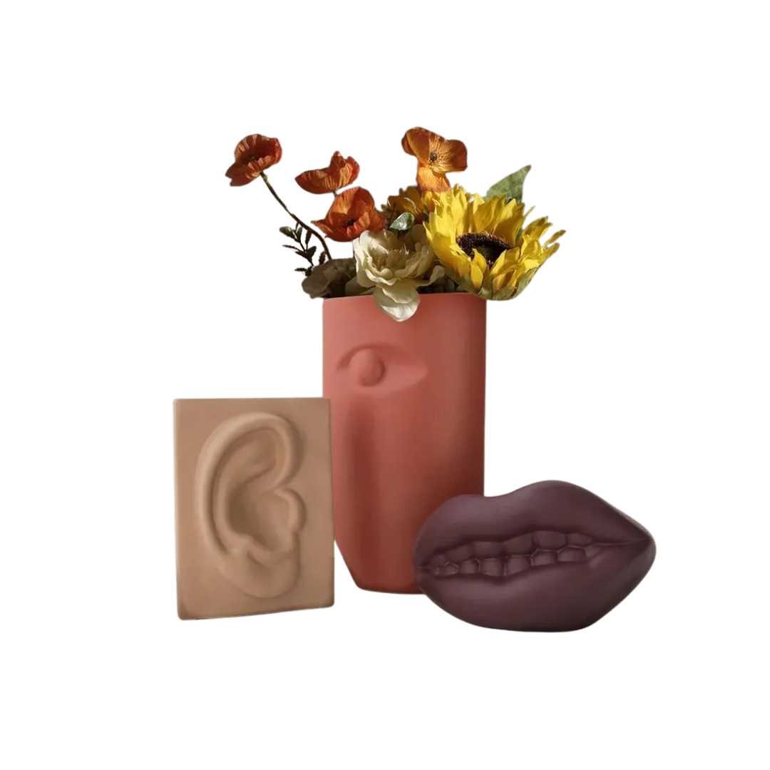 Hommfer – Vase Visage Abstrait en Céramique - Hommfer