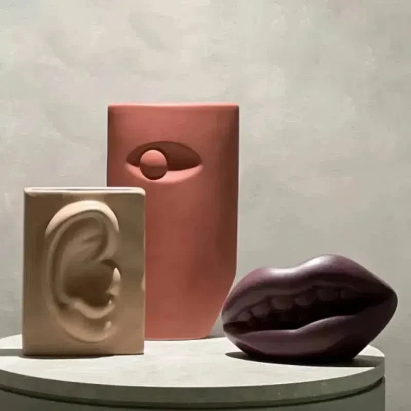 Hommfer – Vase Visage Abstrait en Céramique - Hommfer