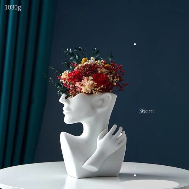 Hommfer – Vase Visage Abstrait en Résine - Hommfer