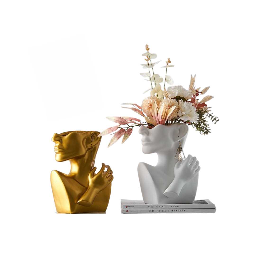 Hommfer – Vase Visage Abstrait en Résine - Hommfer