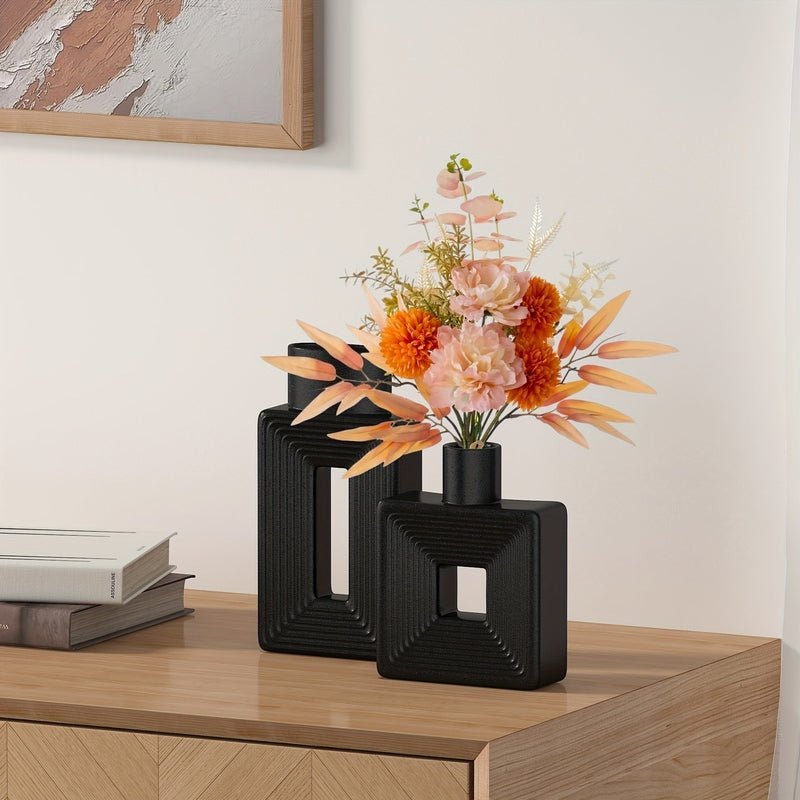Hommfer – Vases en Céramique Blanche au Design Géométrique pour un Intérieur Bohème - Hommfer