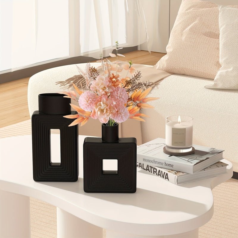 Hommfer – Vases en Céramique Blanche au Design Géométrique pour un Intérieur Bohème - Hommfer