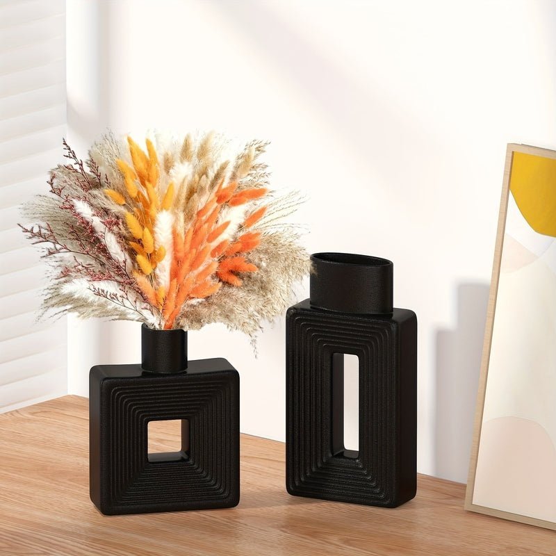 Hommfer – Vases en Céramique Blanche au Design Géométrique pour un Intérieur Bohème - Hommfer