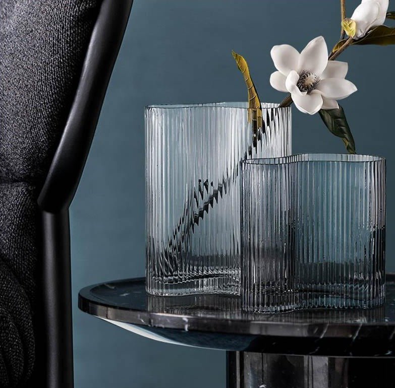 Hommfer – Vases Ondulées en Verre Soufflé pour le Salon - Hommfer