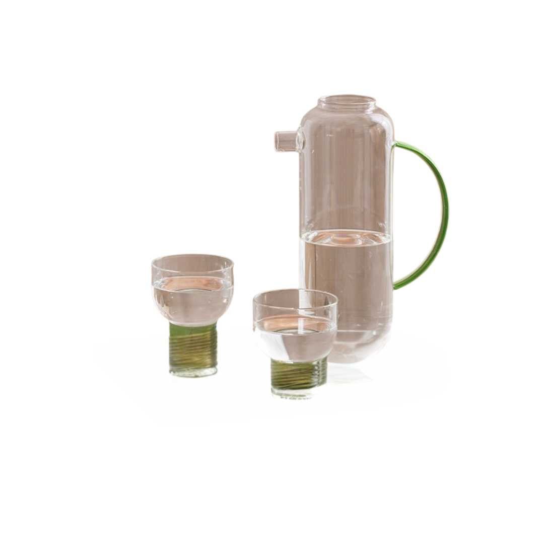 Hommfer – Verres et Carafe en Cristal Coloré Demi - Lune - Hommfer