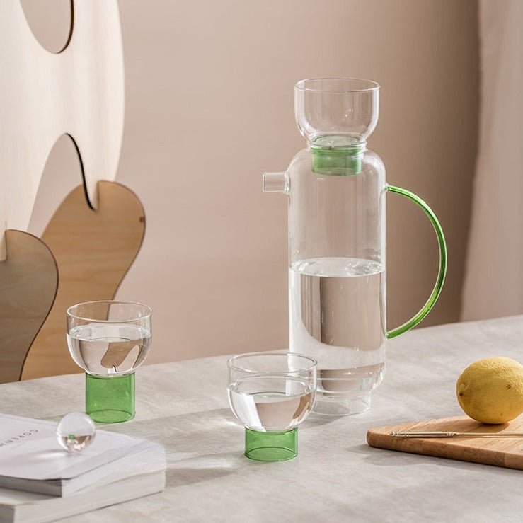 Hommfer – Verres et Carafe en Cristal Coloré Demi - Lune - Hommfer