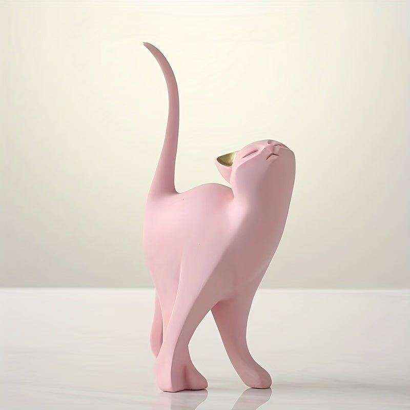 Hommfer Whiskers – Statue de Chat Décorative Fait Main - Hommfer