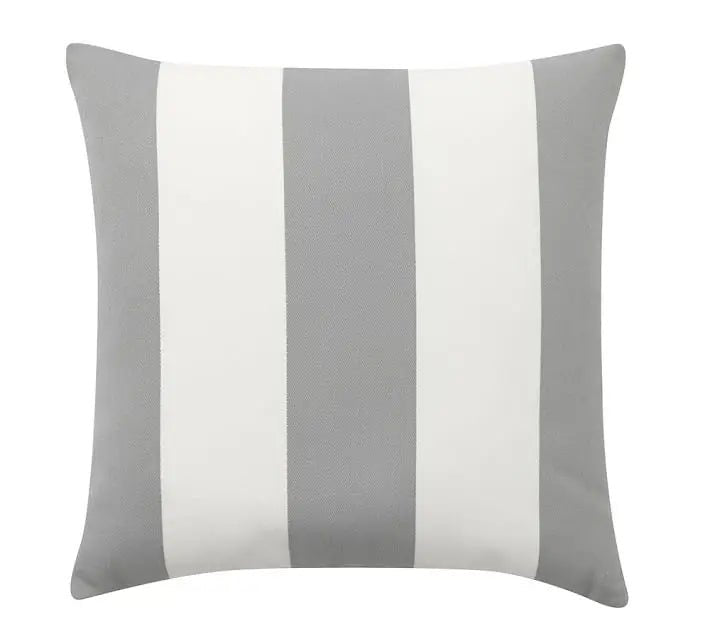 Housse de coussin d’extérieur en velours à rayures larges 45 x 45 cm, 7 couleurs - Hommfer