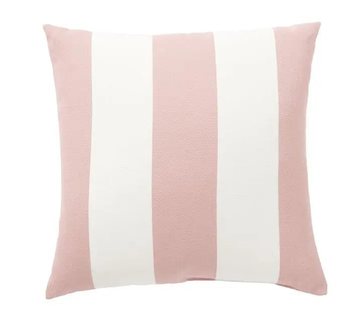 Housse de coussin d’extérieur en velours à rayures larges 45 x 45 cm, 7 couleurs - Hommfer
