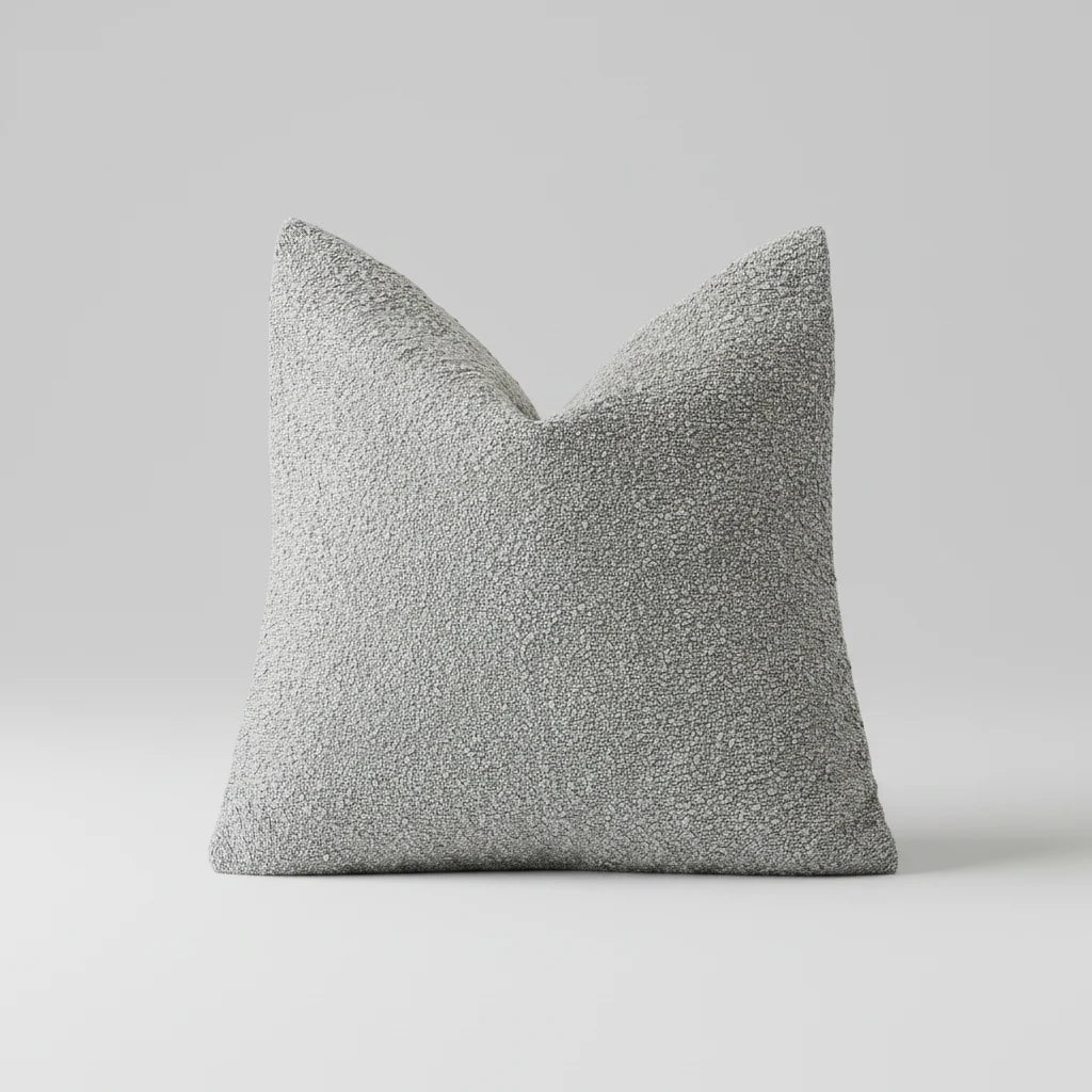 Housse de coussin en bouclé doux 45x45 cm avec fermeture éclair invisible pour canapés et lits, 12 couleurs - Hommfer