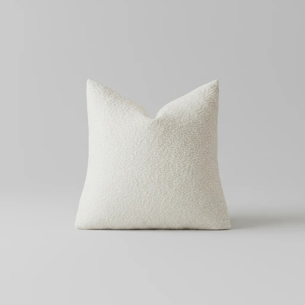Housse de coussin en bouclé doux 45x45 cm avec fermeture éclair invisible pour canapés et lits, 12 couleurs - Hommfer