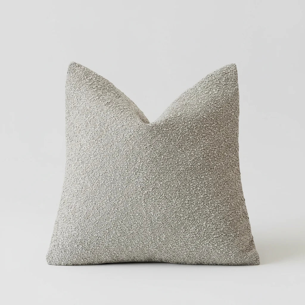 Housse de coussin en bouclé doux 45x45 cm avec fermeture éclair invisible pour canapés et lits, 12 couleurs - Hommfer