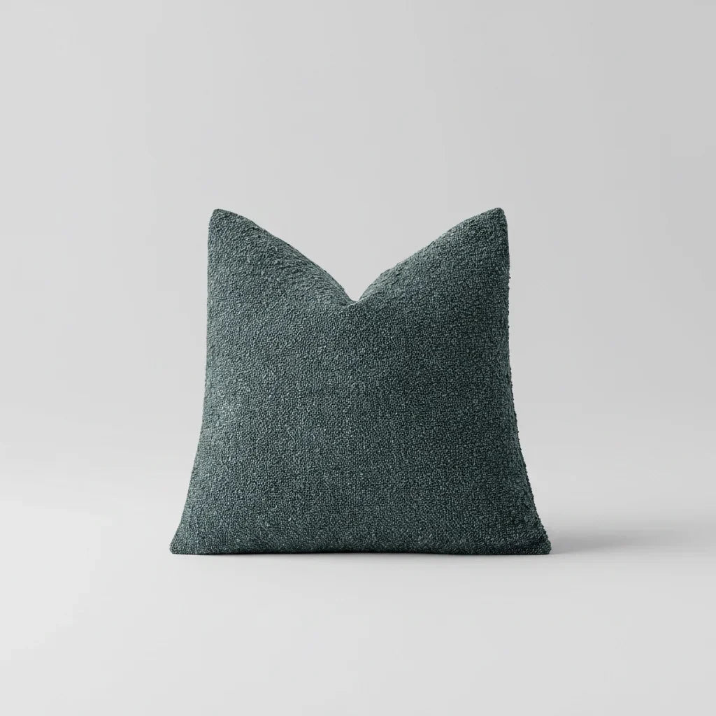 Housse de coussin en bouclé doux 45x45 cm avec fermeture éclair invisible pour canapés et lits, 12 couleurs - Hommfer