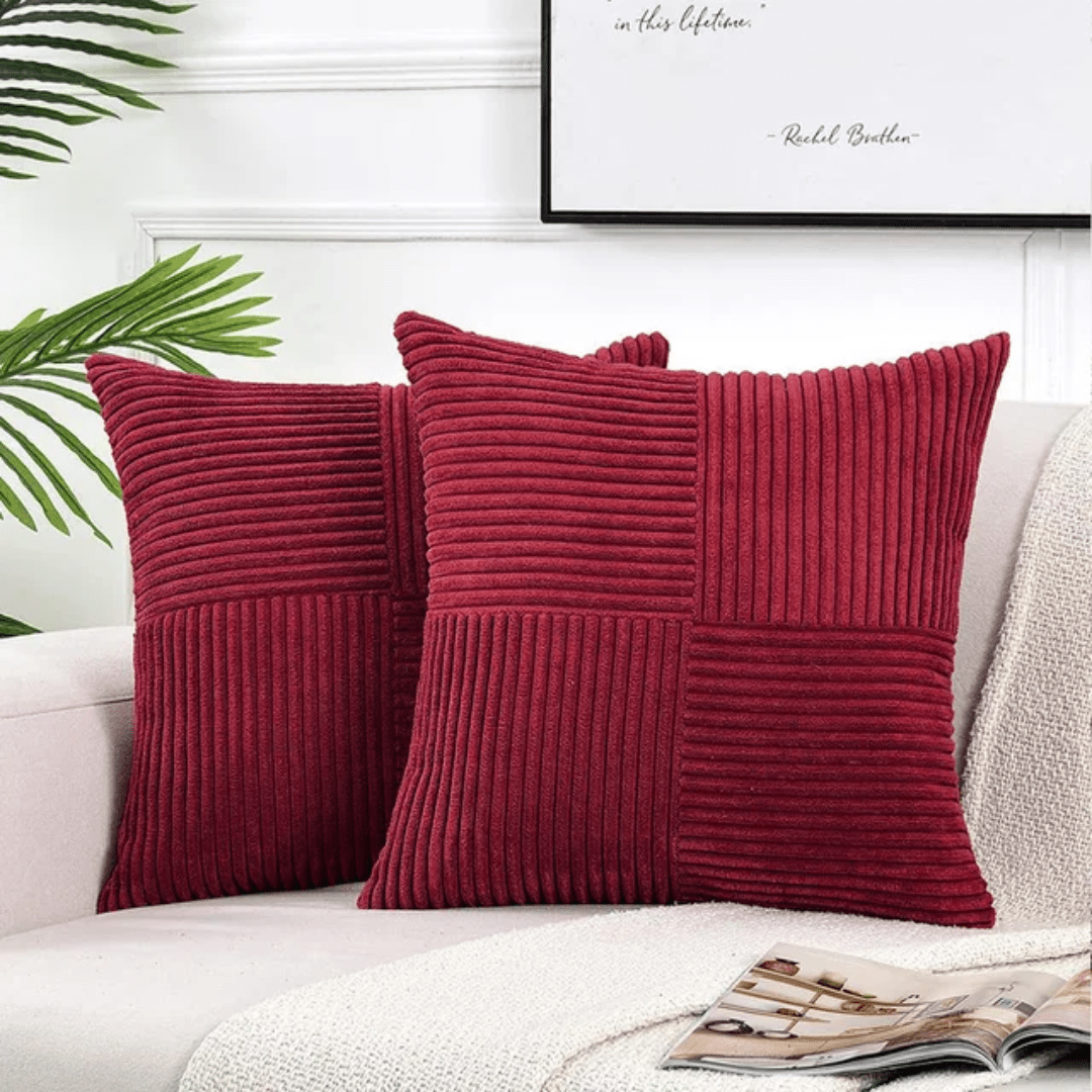 Housse de coussin en peluche 45x45 cm avec fermeture éclair invisible pour canapé et lit - Hommfer