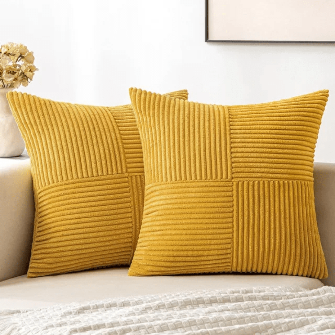 Housse de coussin en peluche 45x45 cm avec fermeture éclair invisible pour canapé et lit - Hommfer