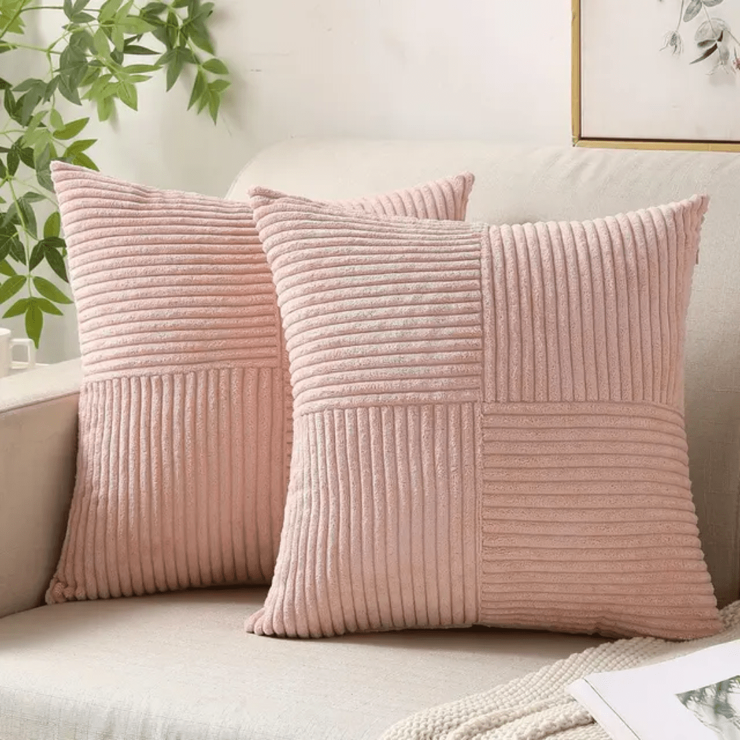 Housse de coussin en peluche 45x45 cm avec fermeture éclair invisible pour canapé et lit - Hommfer