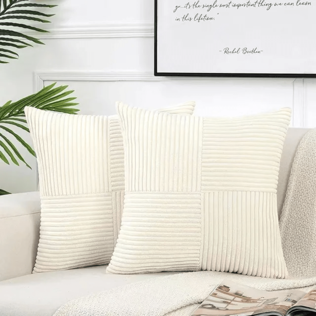 Housse de coussin en peluche 45x45 cm avec fermeture éclair invisible pour canapé et lit - Hommfer