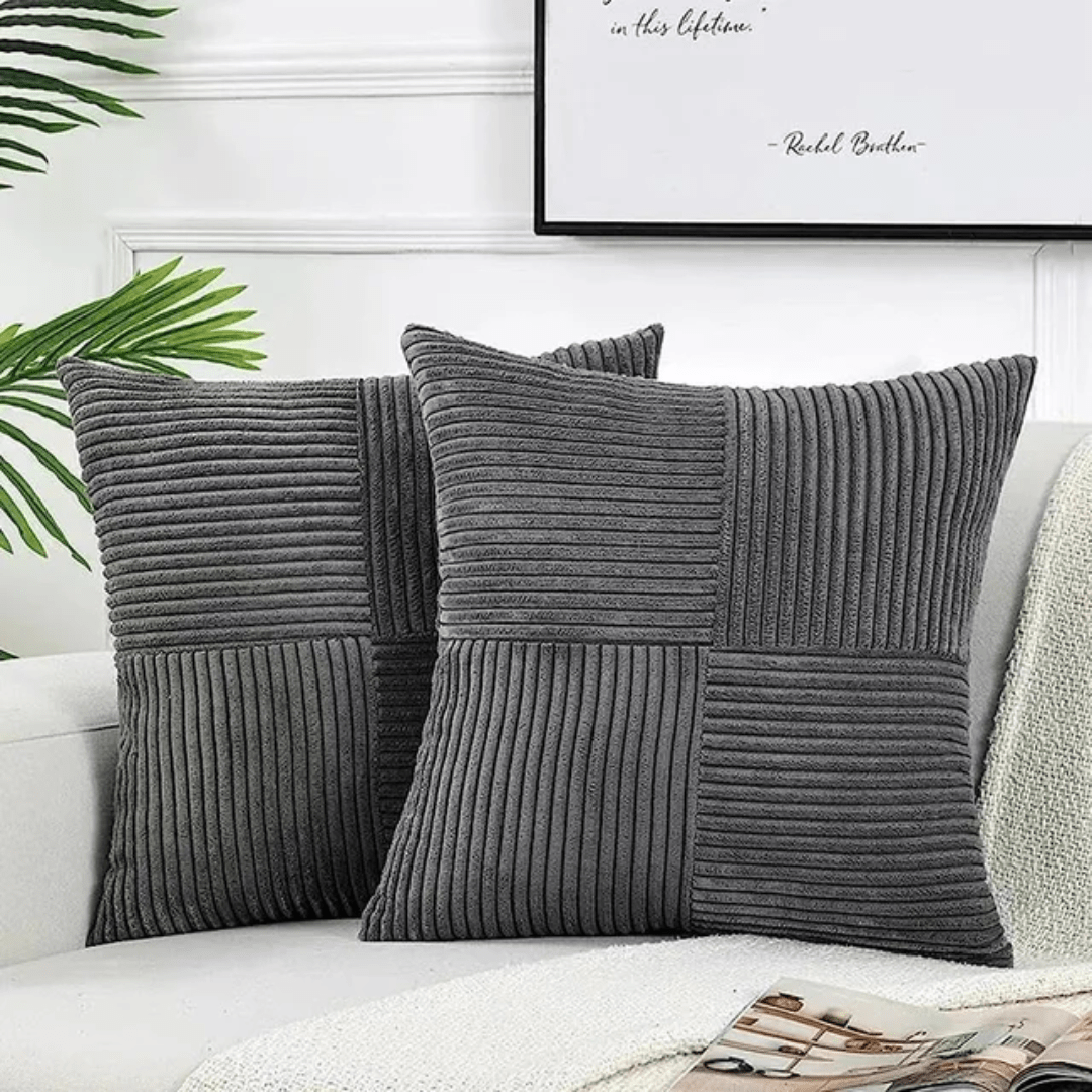 Housse de coussin en peluche 45x45 cm avec fermeture éclair invisible pour canapé et lit - Hommfer