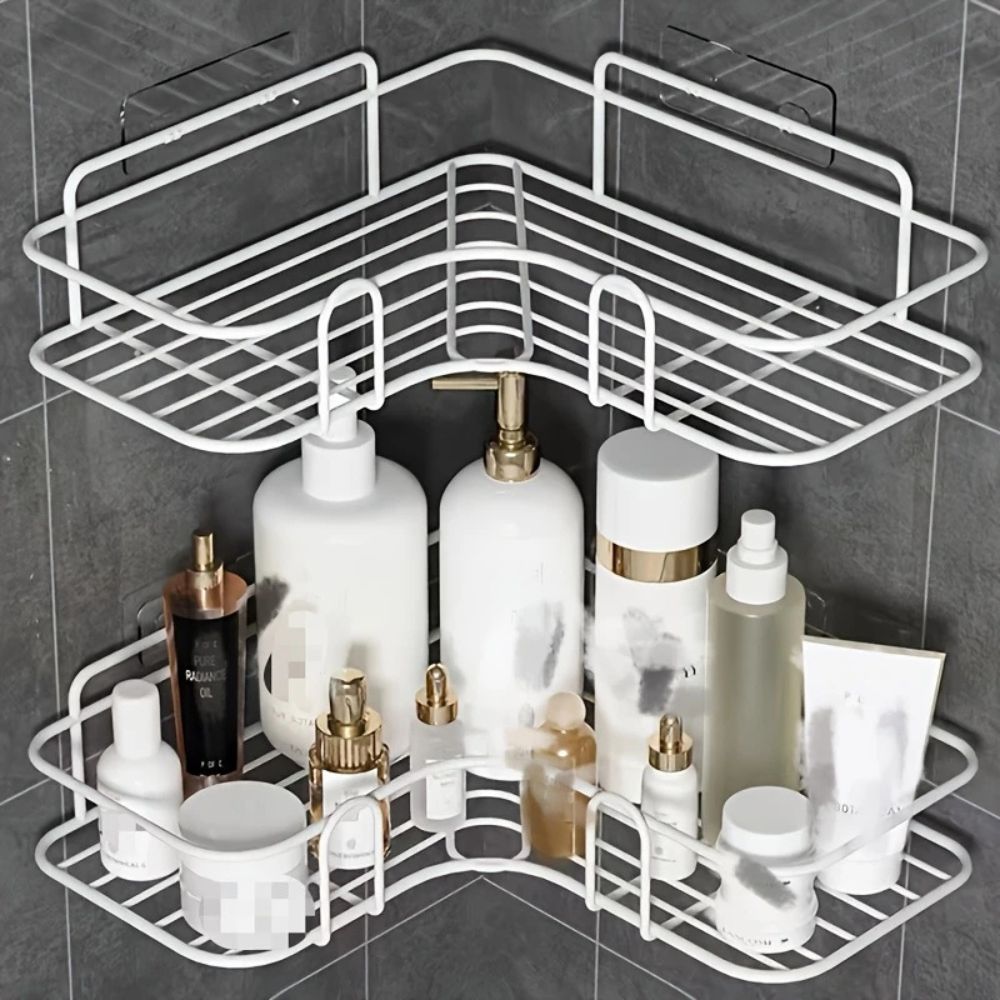 JardinLys - Rangement d’Angle pour Salle de Bain - Hommfer