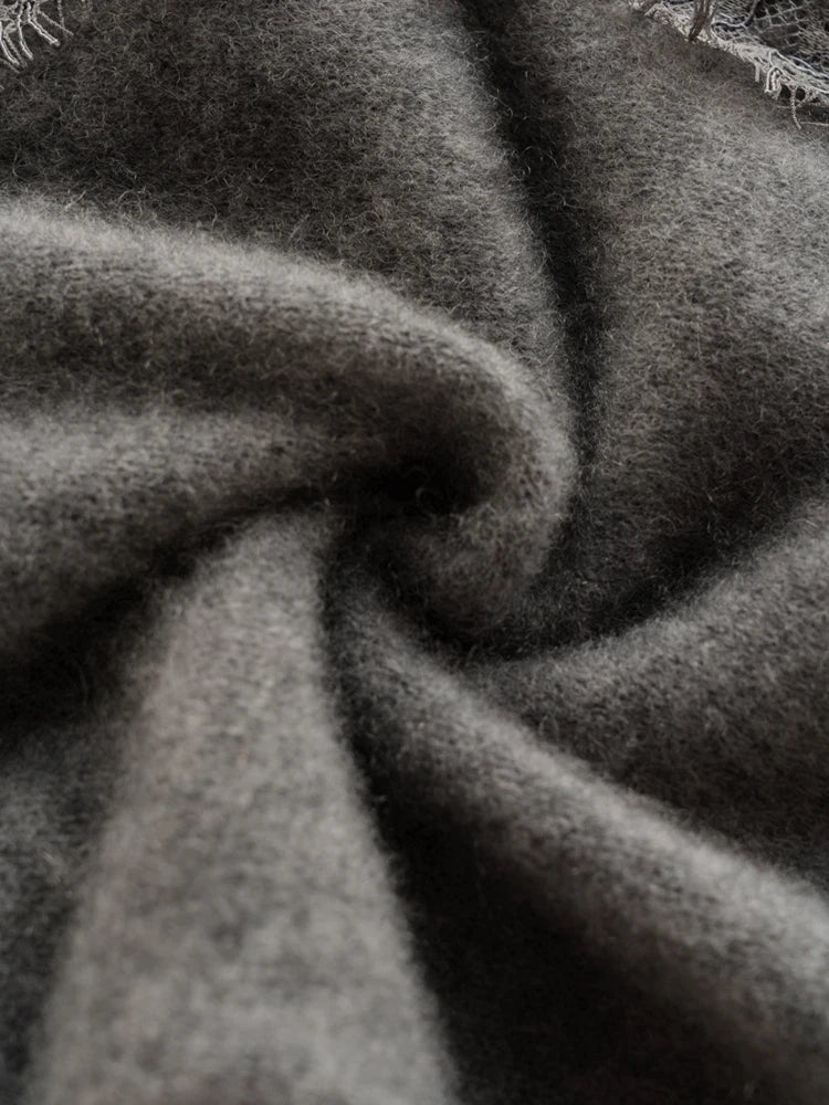 Léonie Cardigan 100 % cachemire avec dentelle pour l’automne et l’hiver - Hommfer