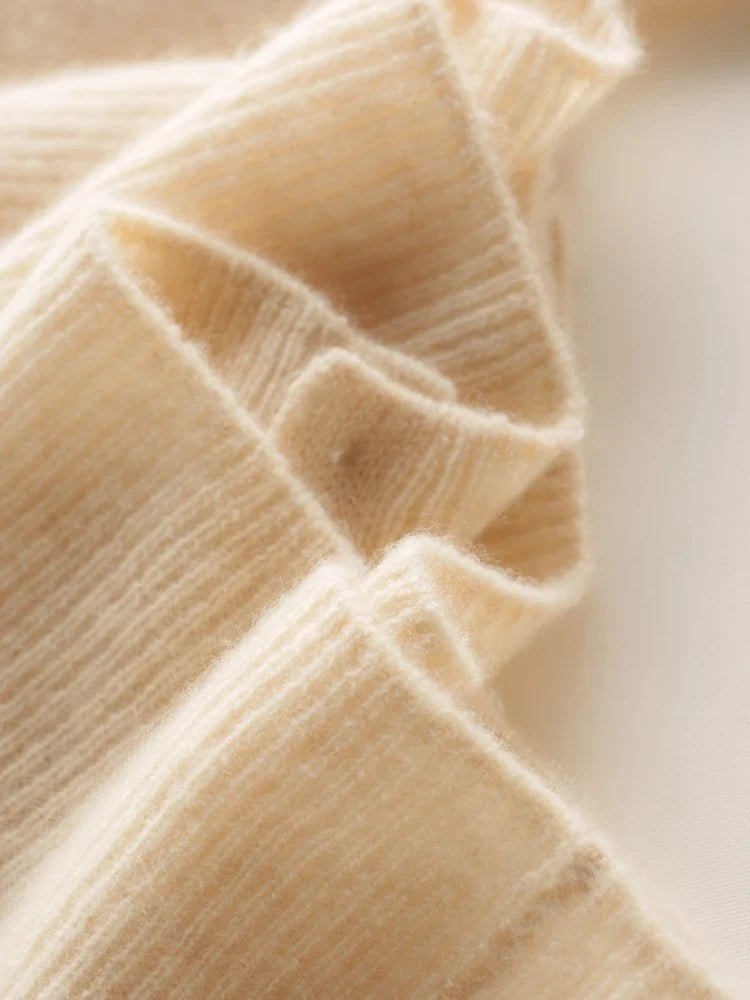 Léonie Cardigan 100 % cachemire avec dentelle pour l’automne et l’hiver - Hommfer