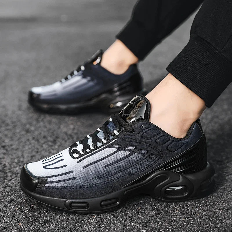 Liora Chaussures de course amorti Air en mesh respirant, maintien élastique, routes jusqu’à 10 km - Hommfer