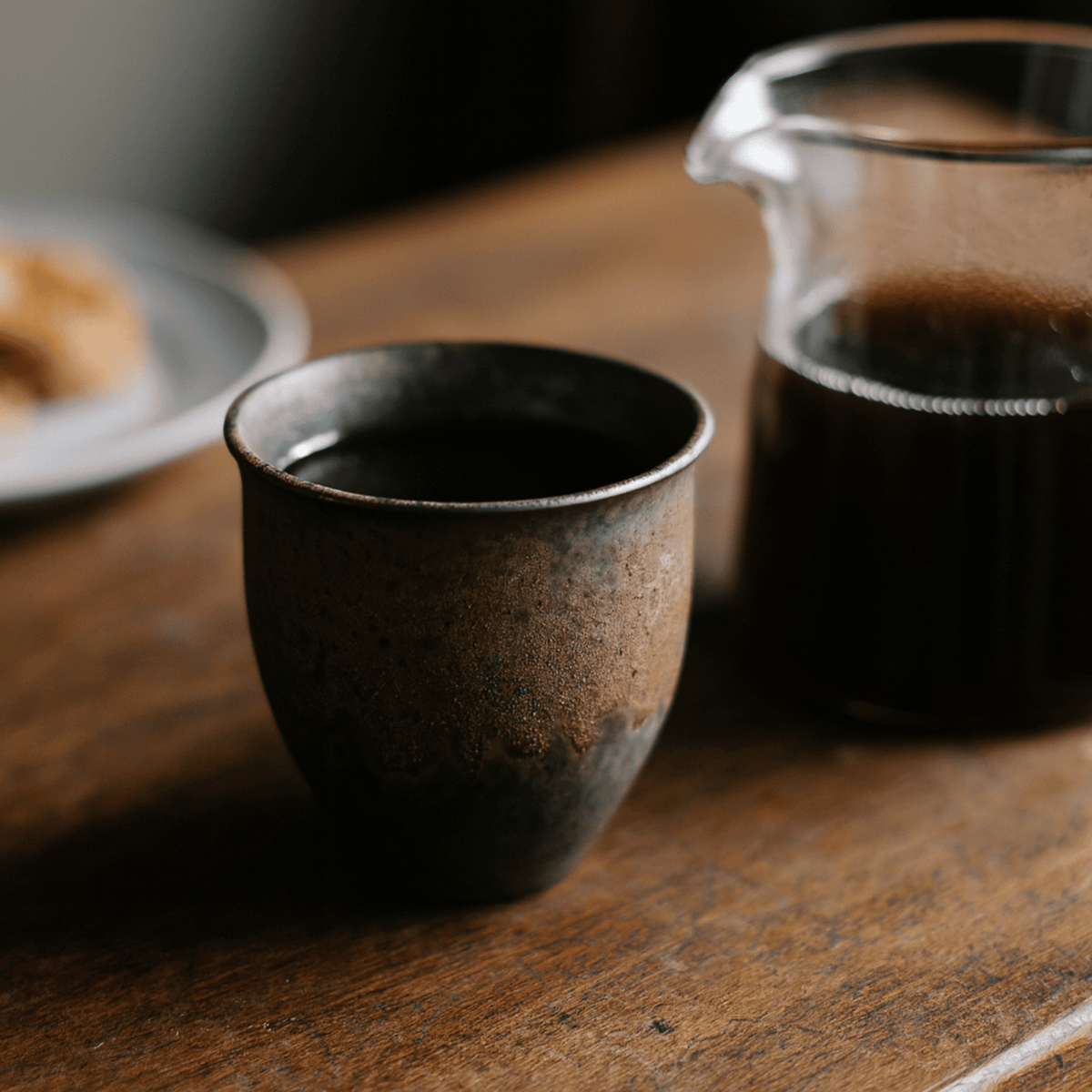Lot de 6 Tasses à Espresso 90 ml en Céramique Artisanale à Finition Dorée Rustique - Hommfer