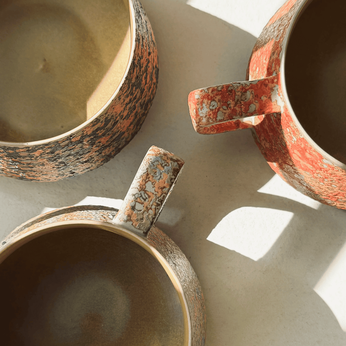 Lot de 6 Tasses en Grès Émaillé pour Café et Thé, env. 300 ml - Hommfer