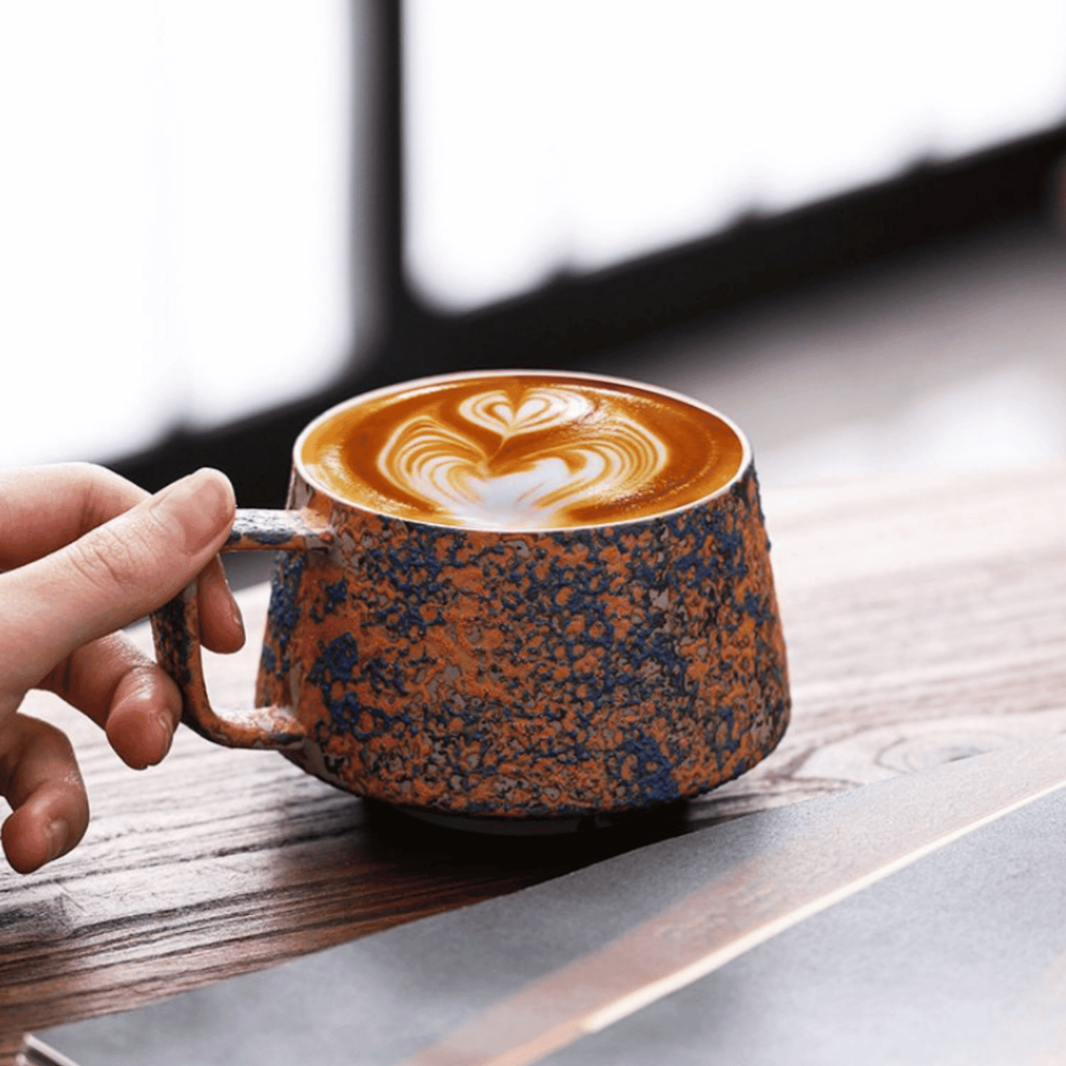 Lot de 6 Tasses en Grès Émaillé pour Café et Thé, env. 300 ml - Hommfer