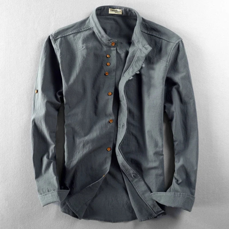 Lysandre Chemise en Coton Biologique et Lin inspirée du Japon pour un style épuré au quotidien - Hommfer
