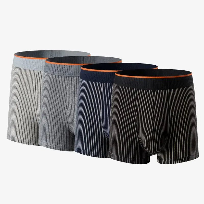Marceau Boxer rayé en velours de coton stretch ultra-doux respirant et antibactérien - Hommfer