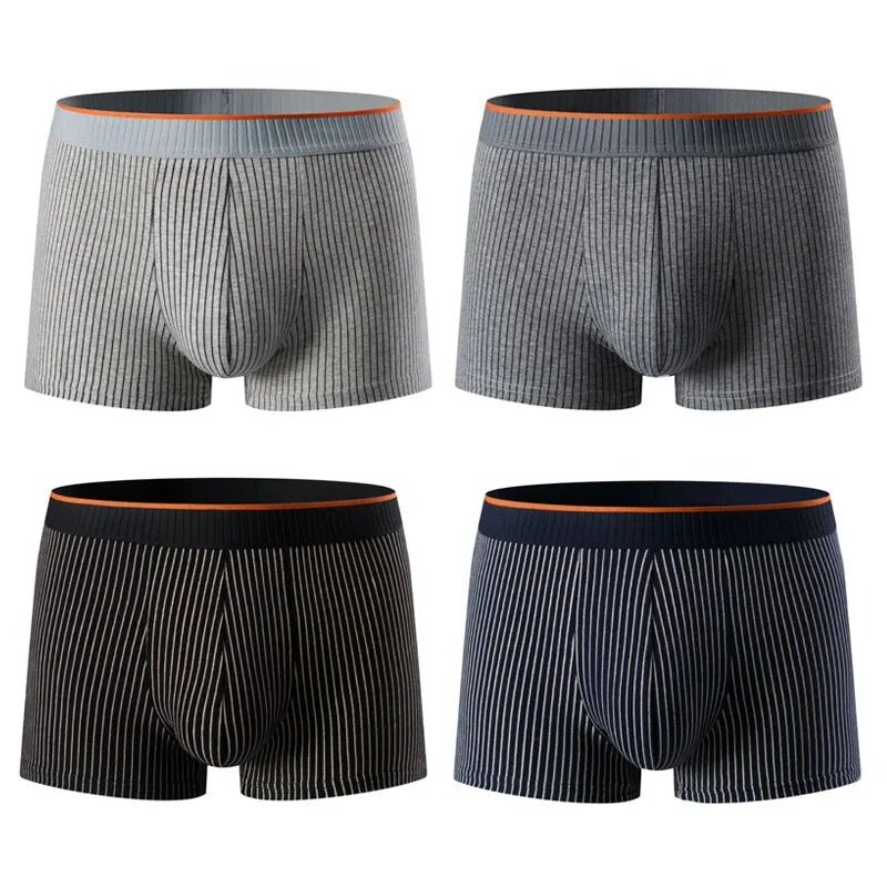 Marceau Boxer rayé en velours de coton stretch ultra-doux respirant et antibactérien - Hommfer