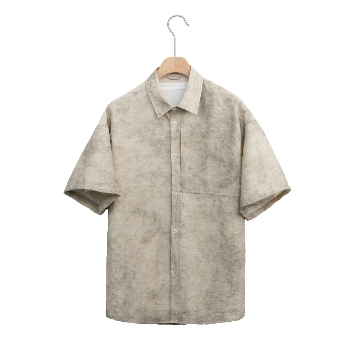 Marceau Chemise à col camp en lin et coton doux, brun, coupe décontractée pour le quotidien - Hommfer