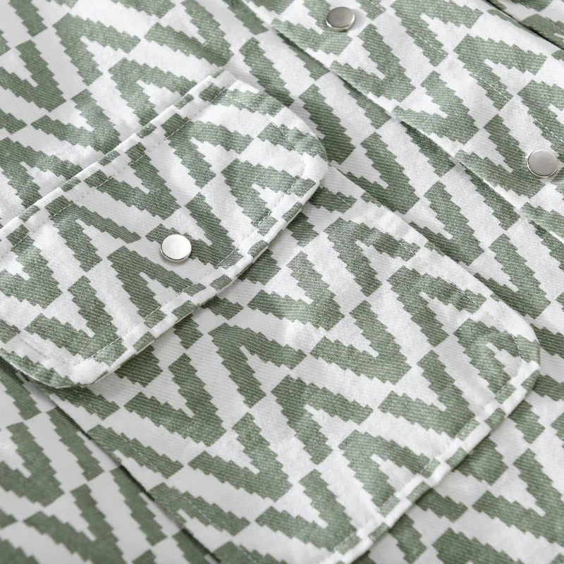 Marceau Chemise en Coton 100 % à Motif Géométrique pour un Confort Léger et Respirant - Hommfer