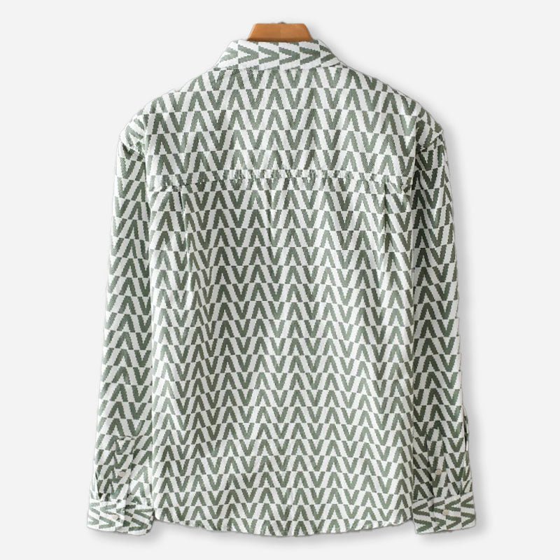 Marceau Chemise en Coton 100 % à Motif Géométrique pour un Confort Léger et Respirant - Hommfer