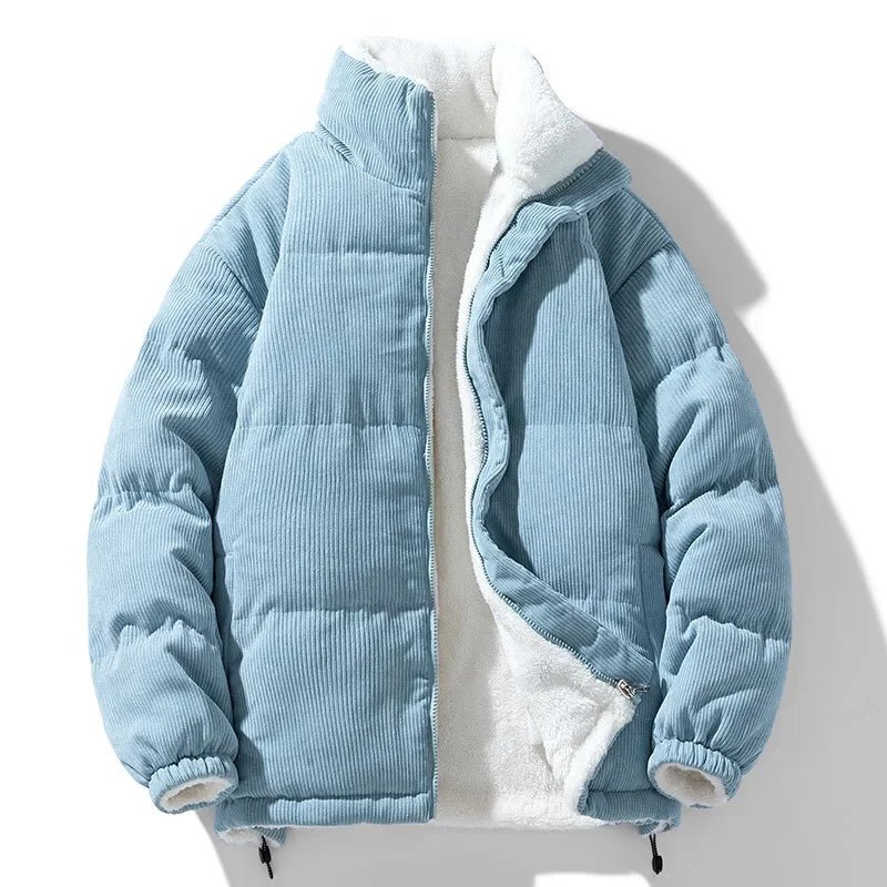 Marceau Doudoune en velours côtelé de coton doublée en sherpa pour temps froid - Hommfer