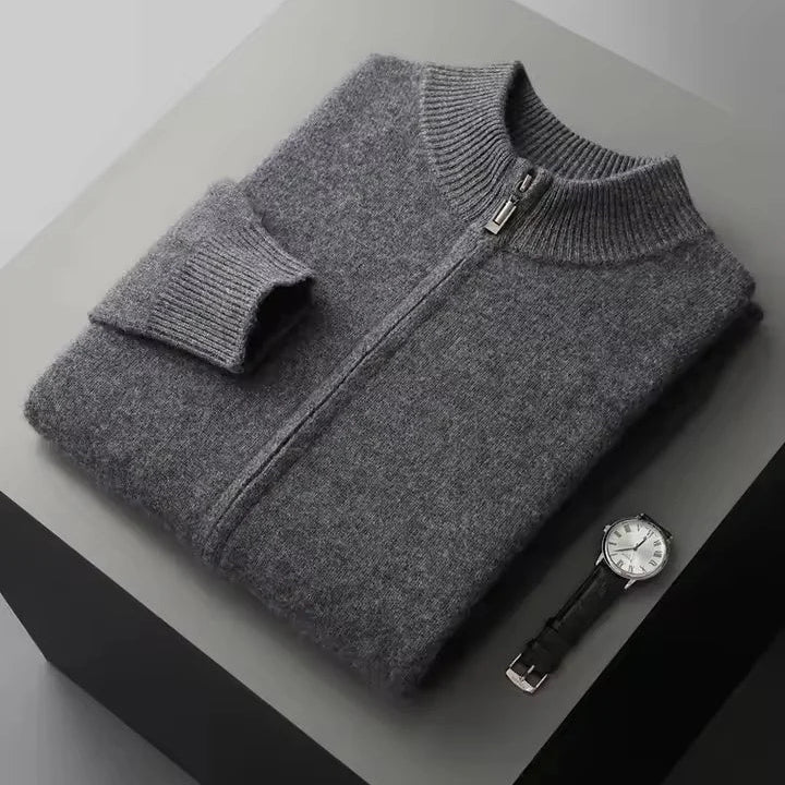 Marceau Ensemble de survêtement en cachemire 100 % avec veste zippée et pantalon à cordon qui garde sa forme - Hommfer