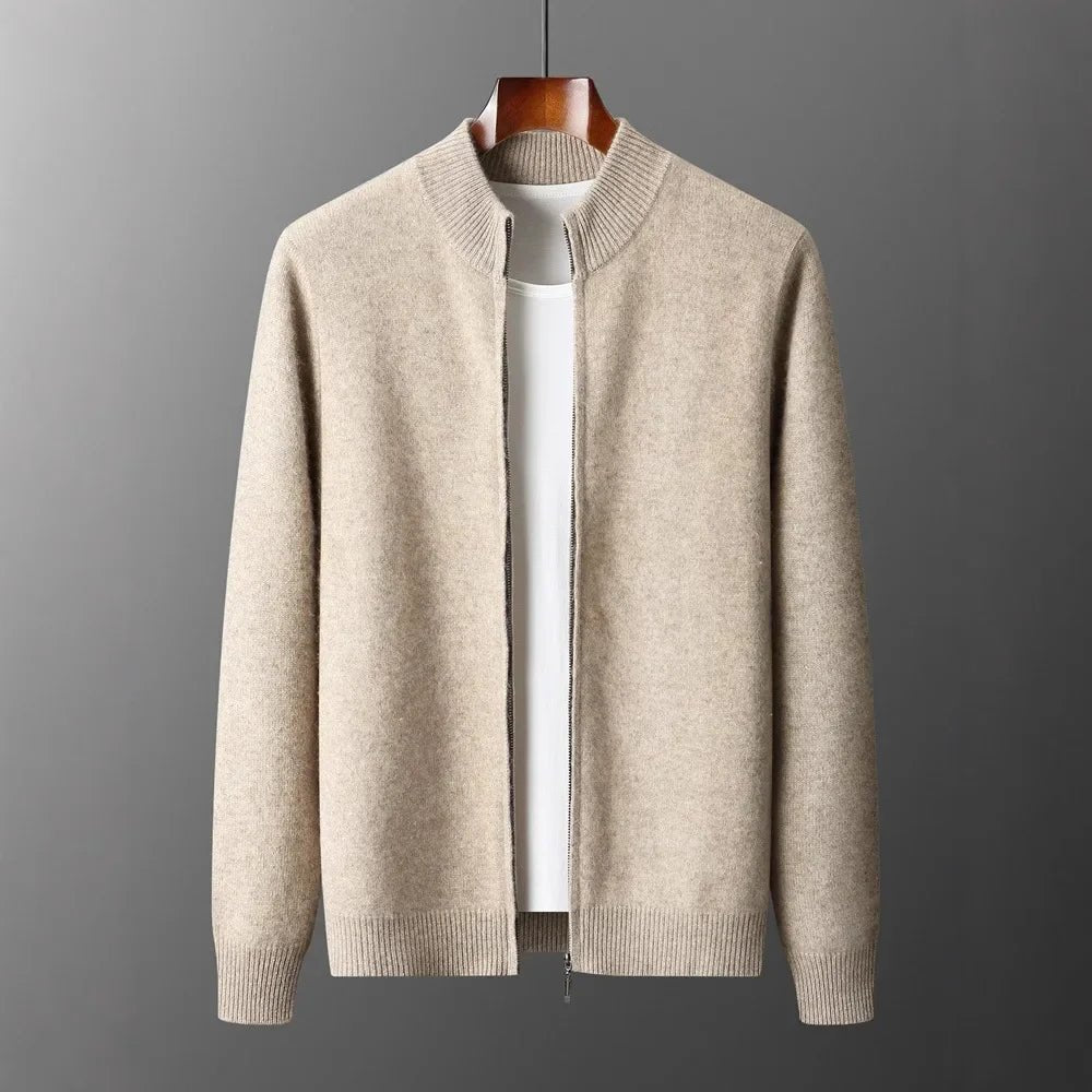 Marceau Ensemble de survêtement en cachemire 100 % avec veste zippée et pantalon à cordon qui garde sa forme - Hommfer