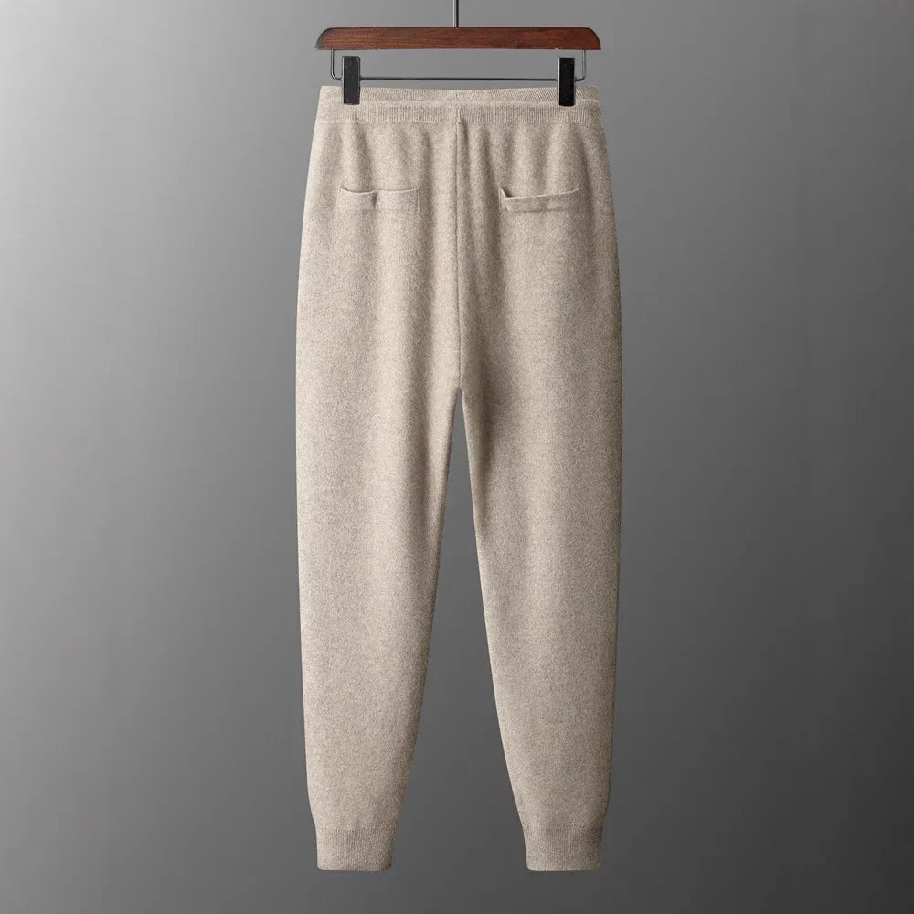 Marceau Ensemble de survêtement en cachemire 100 % avec veste zippée et pantalon à cordon qui garde sa forme - Hommfer