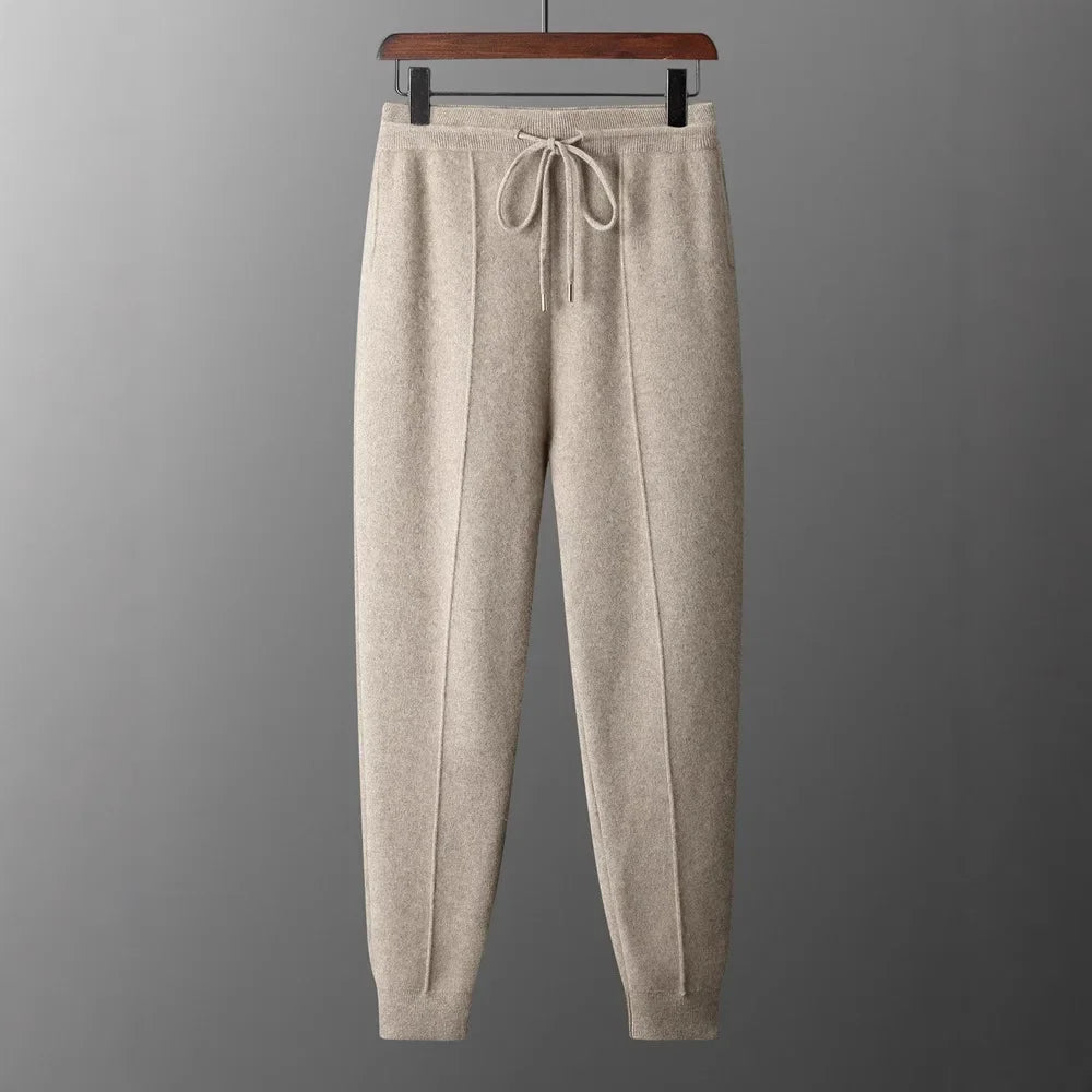 Marceau Ensemble de survêtement en cachemire 100 % avec veste zippée et pantalon à cordon qui garde sa forme - Hommfer