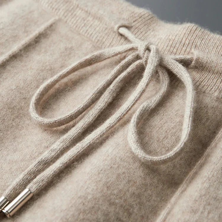 Marceau Ensemble de survêtement en cachemire 100 % avec veste zippée et pantalon à cordon qui garde sa forme - Hommfer