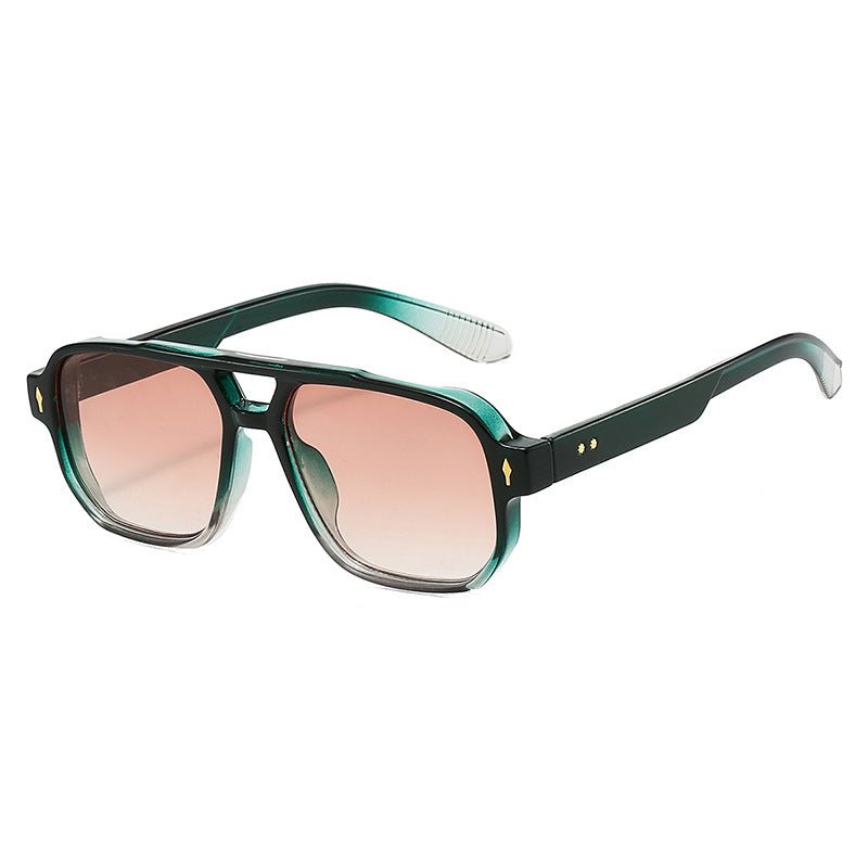 Marceau Lunettes de soleil aviateur carrées avec verres anti-éblouissement et protection UV400 - Hommfer