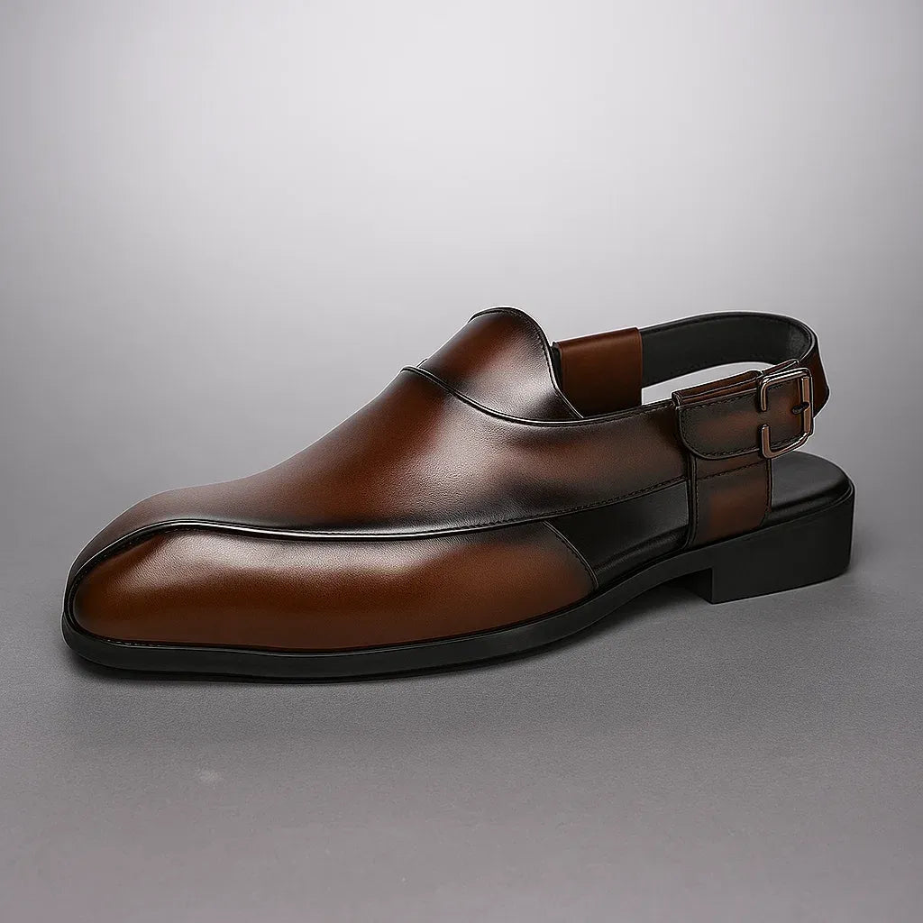 Marceau Mocassins en cuir souple à découpes carrées pour une adhérence sur tous les terrains - Hommfer