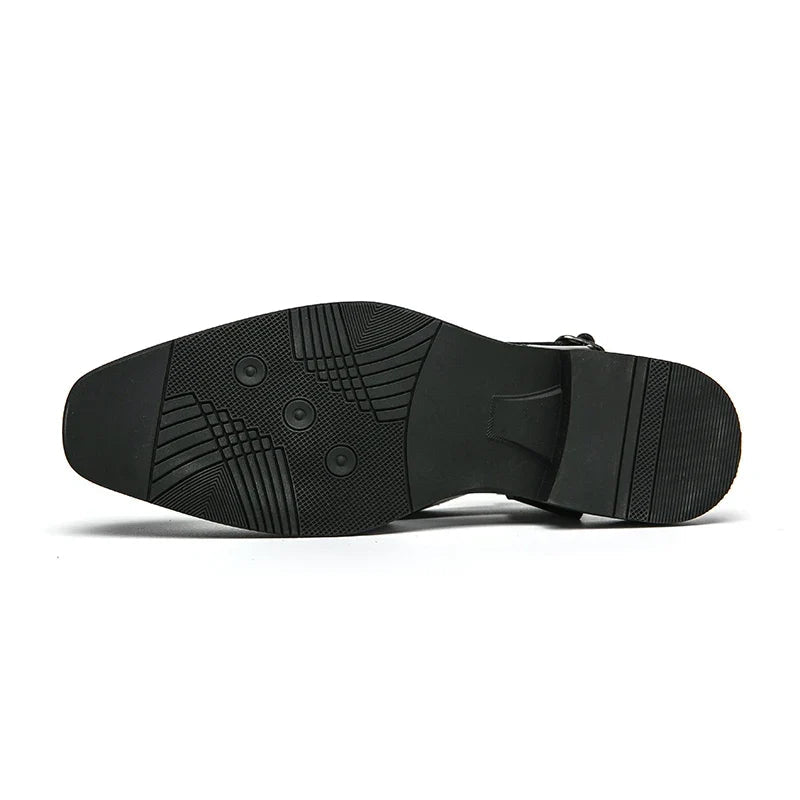 Marceau Mocassins en cuir souple à découpes carrées pour une adhérence sur tous les terrains - Hommfer